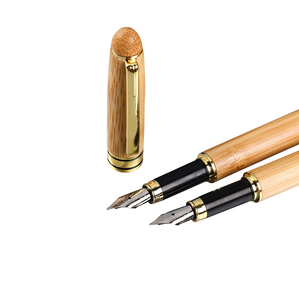 Bamboo Fountain Pen with Removable Cap 1