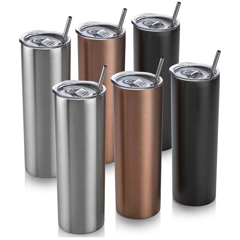 20 oz Skinny Stainless Tumbler with Acrylic Lid 1